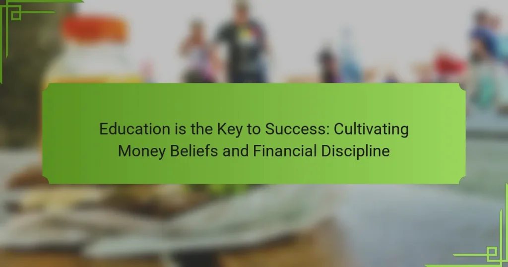 Education is the Key to Success: Cultivating Money Beliefs and Financial Discipline