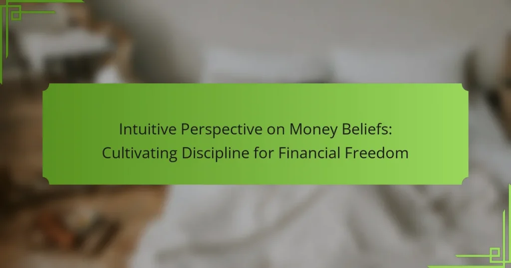 Intuitive Perspective on Money Beliefs: Cultivating Discipline for Financial Freedom