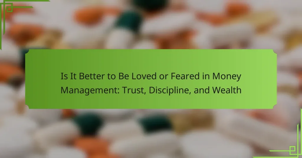 Is It Better to Be Loved or Feared in Money Management: Trust, Discipline, and Wealth