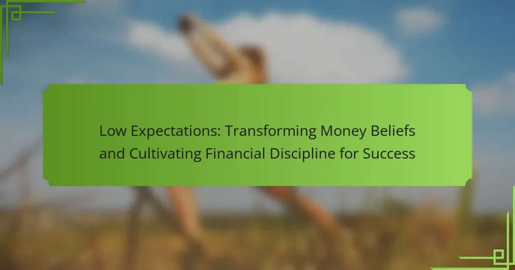 Low Expectations: Transforming Money Beliefs and Cultivating Financial Discipline for Success