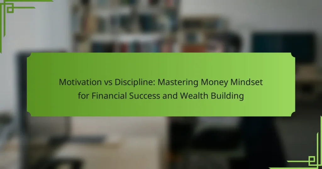 Motivation vs Discipline: Mastering Money Mindset for Financial Success and Wealth Building