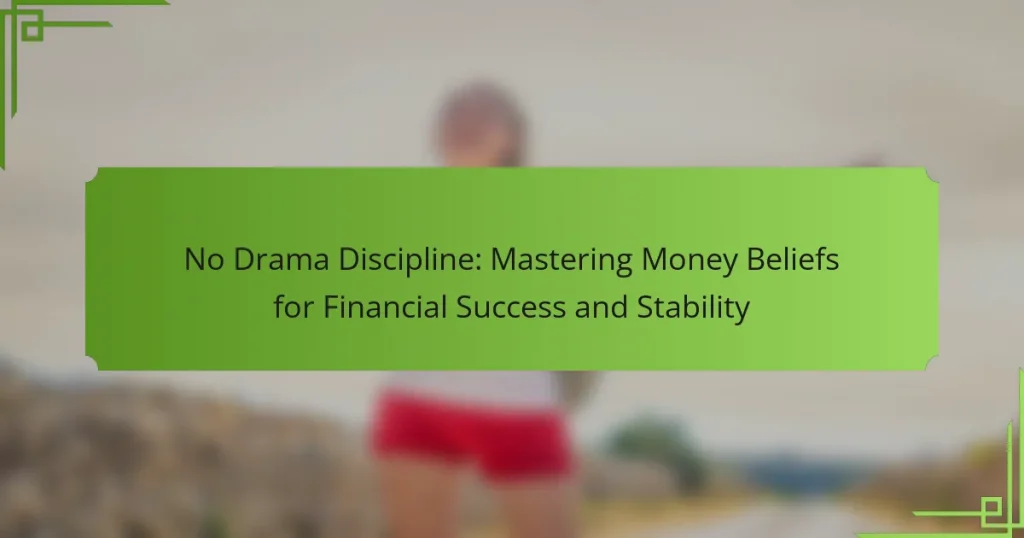 No Drama Discipline: Mastering Money Beliefs for Financial Success and Stability