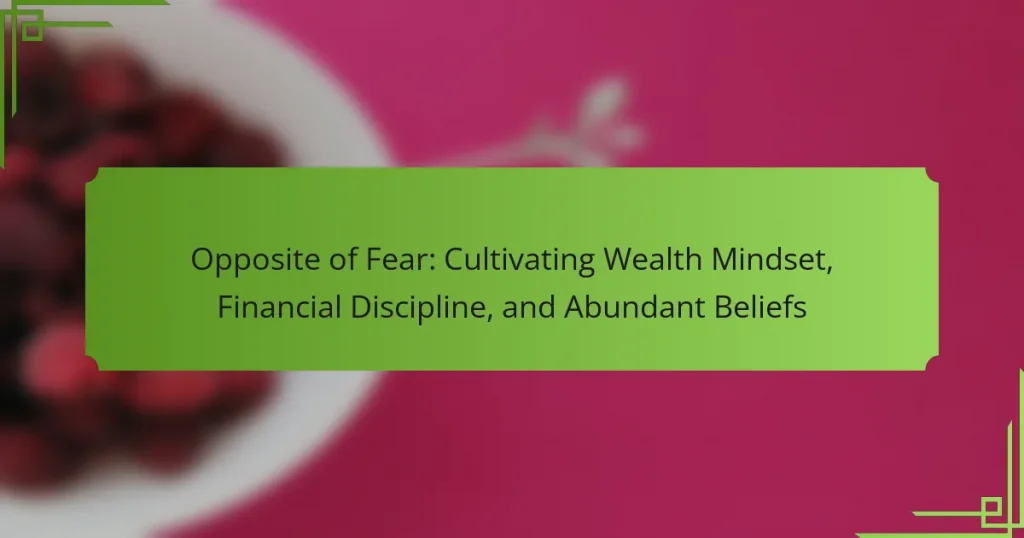 Opposite of Fear: Cultivating Wealth Mindset, Financial Discipline, and Abundant Beliefs