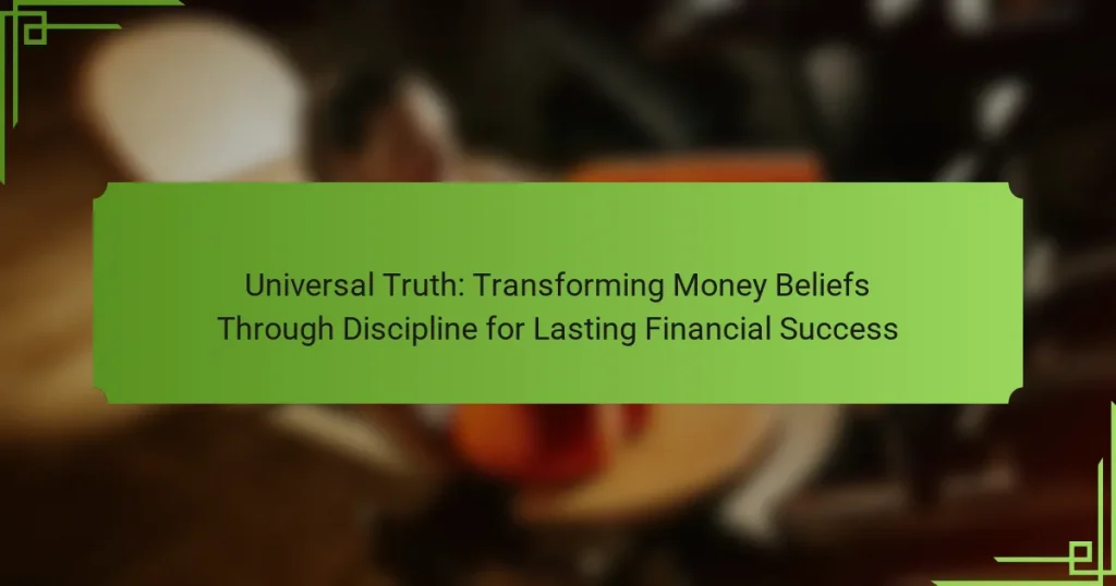 Universal Truth: Transforming Money Beliefs Through Discipline for Lasting Financial Success