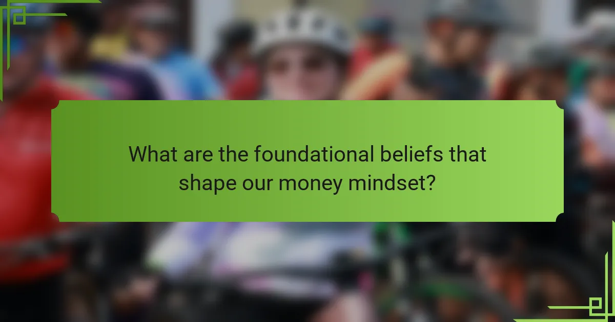 What are the foundational beliefs that shape our money mindset?