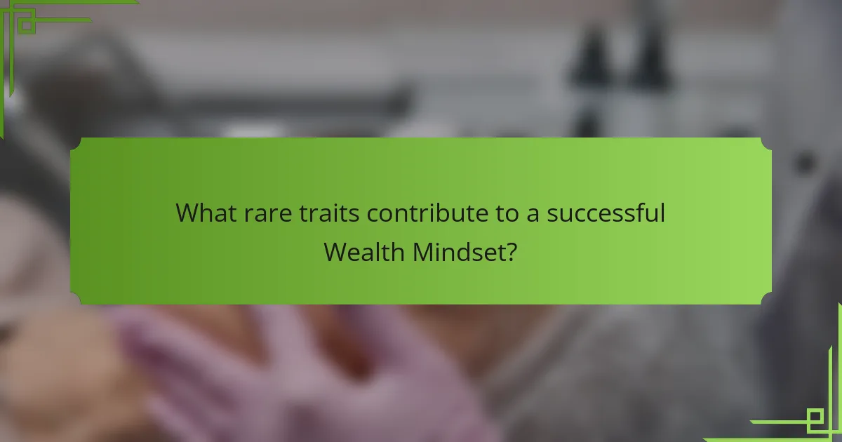 What rare traits contribute to a successful Wealth Mindset?